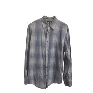 Age of Wisdom Plaid Button‎ Down Long Sleeve Cotton Shirt Preppy Mens Large
